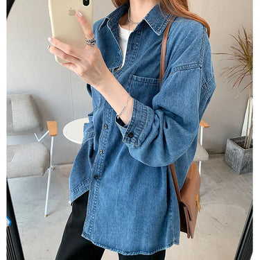 Chemise Oversize Femme Denim