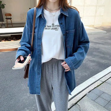 Chemise Oversize Femme Denim