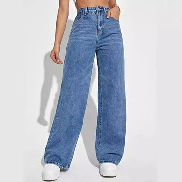 Jean Baggy Bleu Foncé Femme