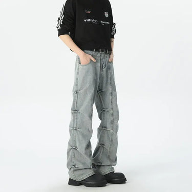 Jean Large A Plis Homme