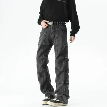 Jean Large A Plis Homme