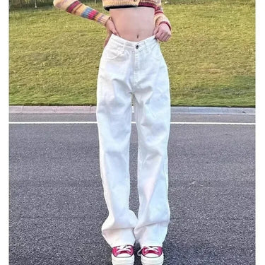 Jean Large Femme Blanc