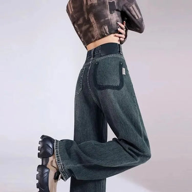 Jean Large Femme Bleu Foncé