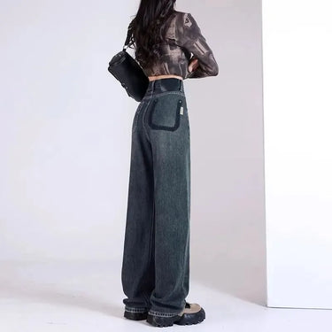 Jean Large Femme Bleu Foncé