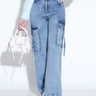 Jean Large Femme Cargo
