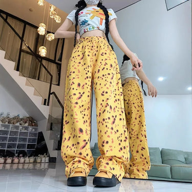 Jean Large Femme Jaune