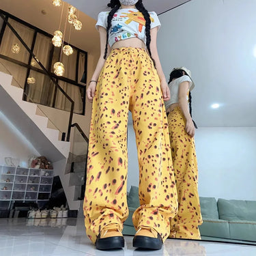 Jean Large Femme Jaune