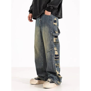 Jean Large Homme Déchiré