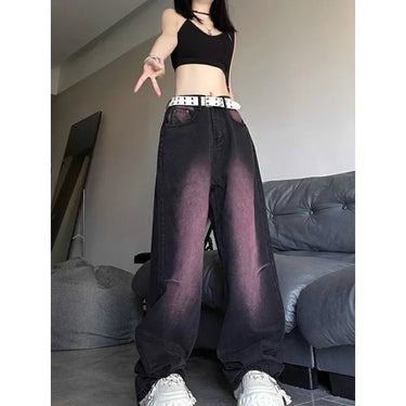 Jean Large Violet Femme