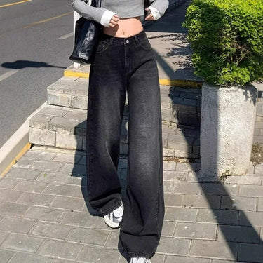 Jean Oversize Noir Femme