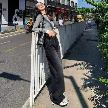 Jean Oversize Noir Femme