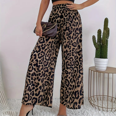 Pantalon Large Femme Leopard