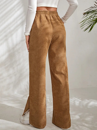 Pantalon Large Femme Terracotta