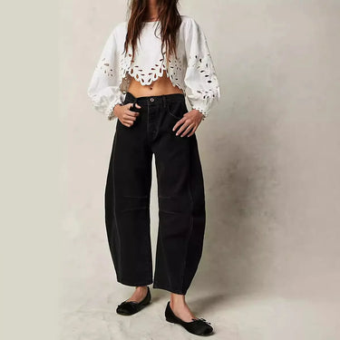 Pantalon Large Trois Quart Femme