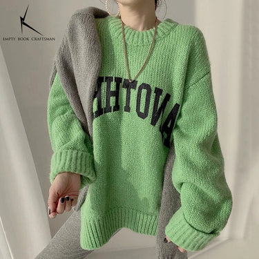 Pull Oversize Femme Avec Ecriture