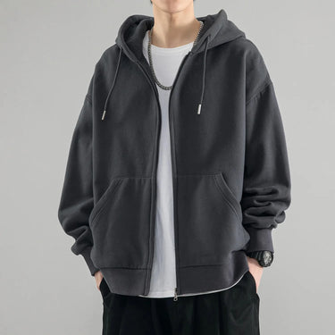 Pull Gris Foncé Oversize Homme