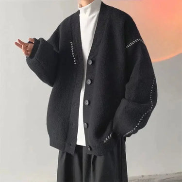 Cardigan Oversize Homme Noir