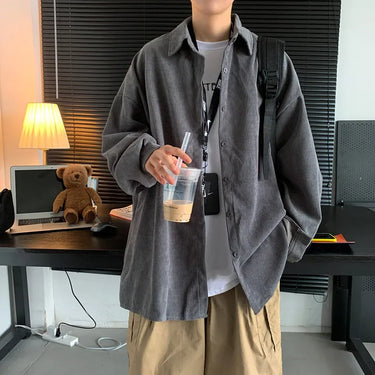 Chemise Oversize Homme Gris