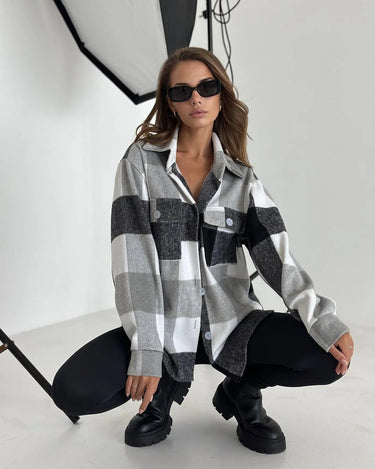 Chemise Oversize Femme Hiver