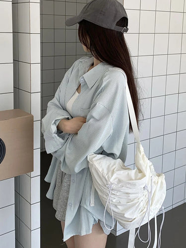 Chemise Oversize Femme Rayé