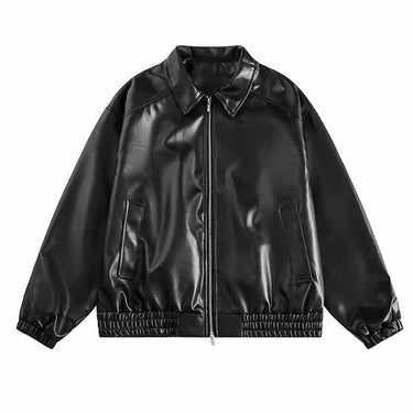 Veste En Cuir Oversize Femme Noir