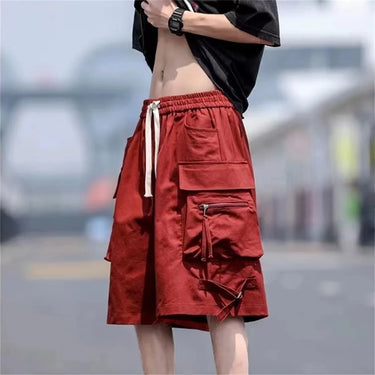 Short Rouge Large Long Homme