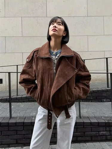 Veste Oversize Femme Daim