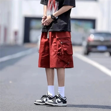 Short Rouge Large Long Homme