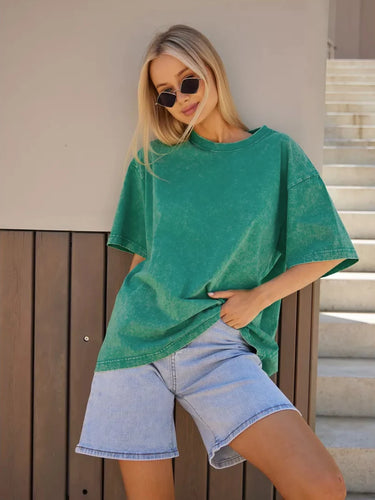 T-Shirt Oversize Vert Foncé