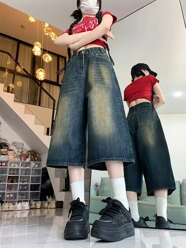 Short Large Denim Femme