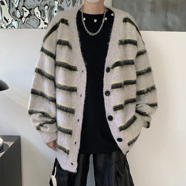 Cardigan Homme Rayures