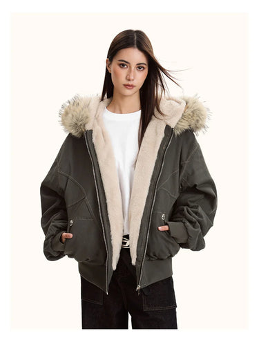 Manteau Oversize Femme Capuche