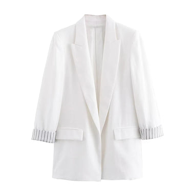 Blazer Oversize Revers Blanc