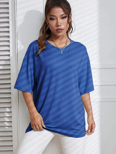 T-Shirt Oversize Femme Bleu Marine