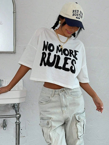 T-Shirt Blanc Oversize Court