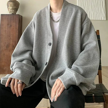 Cardigan Oversize Homme Gris