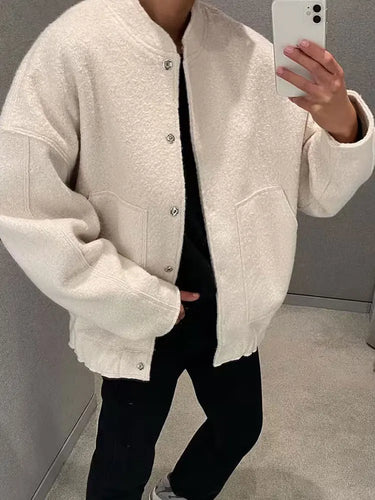 Manteau Oversize Femme Blanc