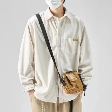 Chemise Oversize Homme Beige