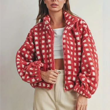 Veste Oversize Femme Carreaux