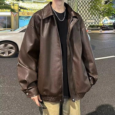 Veste En Cuir Baggy Homme