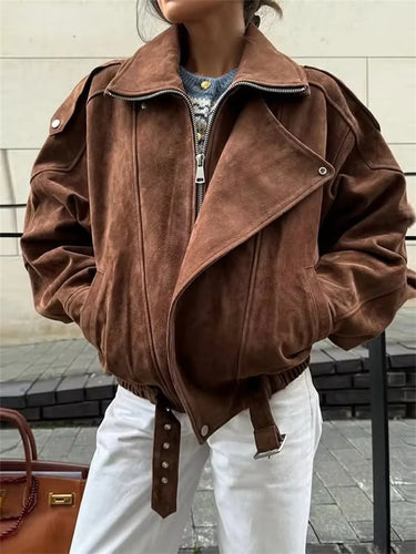 Veste Oversize Femme Daim