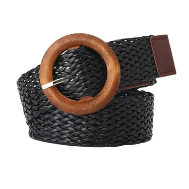 Ceinture Noire Tressée Homme