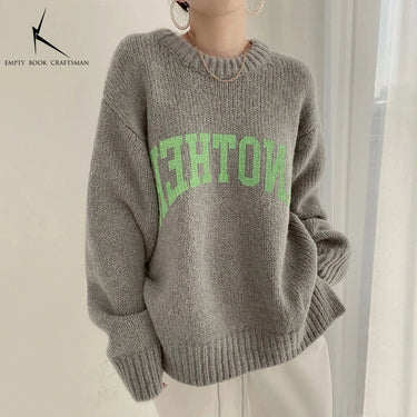 Pull Oversize Femme Avec Ecriture