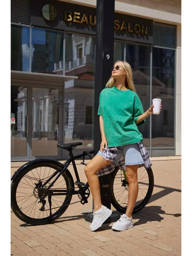 T-Shirt Oversize Vert Foncé