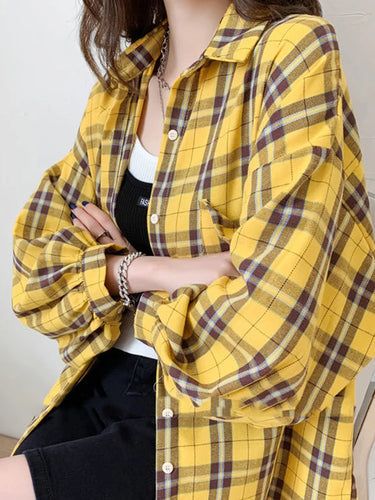 Chemise Oversize Femme Jaune