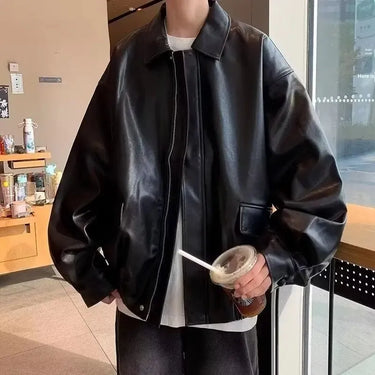 Veste Cuir Ample Homme