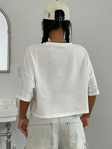 T-Shirt Blanc Oversize Court