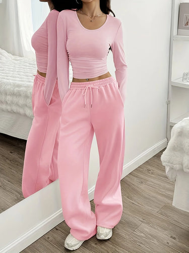Jogging Large Femme Rose