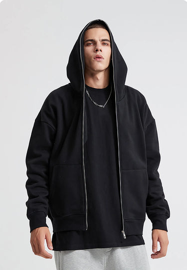 Hoodie Zippé Oversize Femme