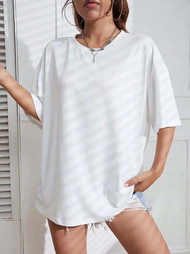 T-Shirt Oversize Femme Blanc